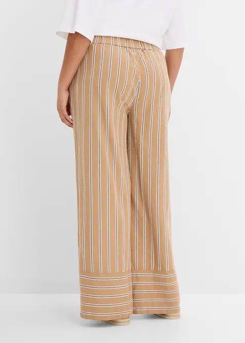 Stripete slip on-bukse, bonprix