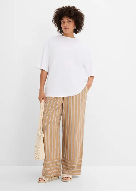 Stripete slip on-bukse, bonprix