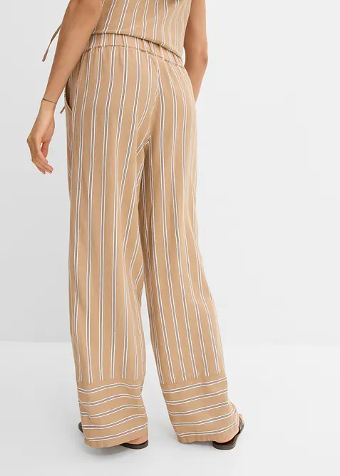 Stripete slip on-bukse, bonprix