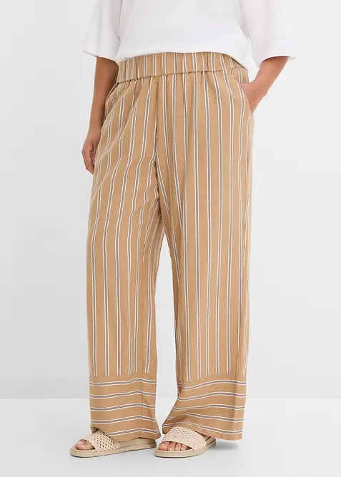Stripete slip on-bukse, bonprix