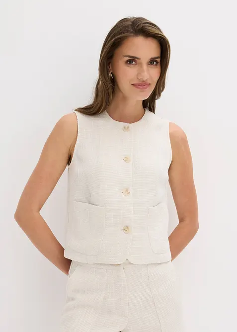 Vest med rund hals, bonprix