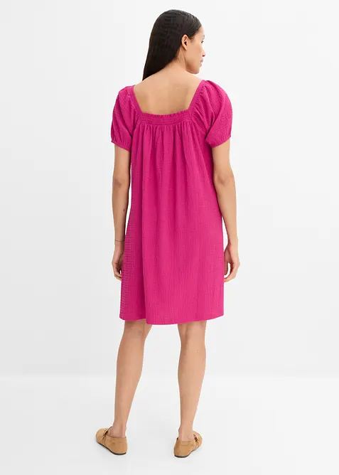 Jerseykjole i strukturert, kreppet materiale, bonprix