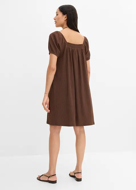 Jerseykjole i strukturert, kreppet materiale, bonprix