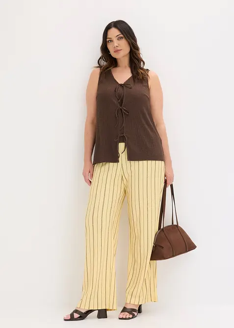 Slip on-bukse av strukturert jersey, bonprix