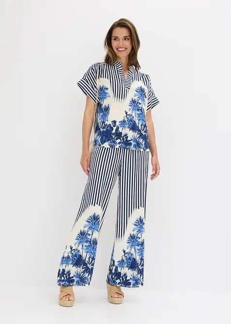 Bluse i viskoseblanding med pent fall, bonprix