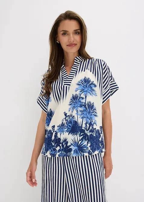 Bluse i viskoseblanding med pent fall, bonprix