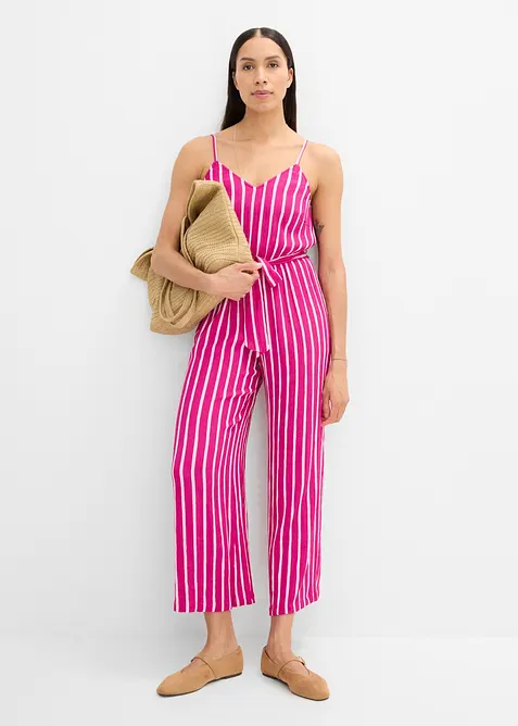 Jumpsuit av strukturert viskose, bonprix