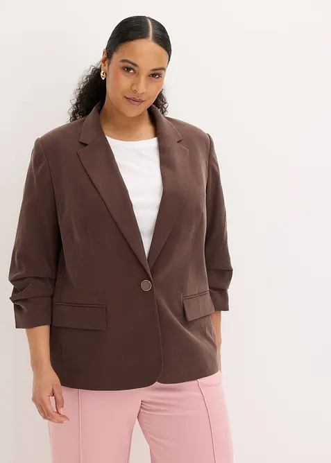 Blazer i viskose og ledig modell med 3/4-lange ermer, bonprix