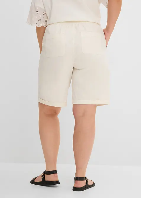 Bermudashorts i papertouch-materiale med bomull, bonprix