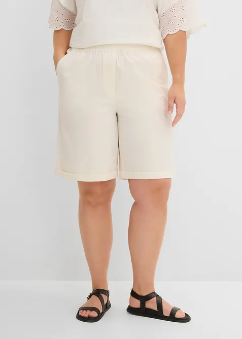Bermudashorts i papertouch-materiale med bomull, bonprix