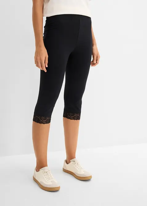 Caprileggings med blondedetalj, bonprix