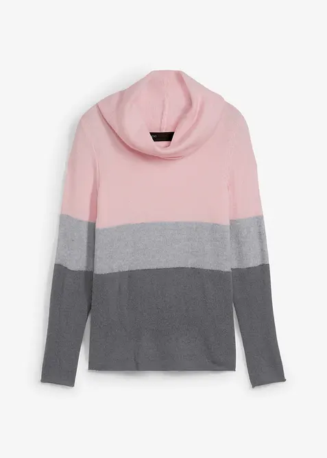 Genser med h&oslash;y, vid hals, bonprix