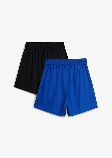 Slip on-shorts av myk viskose (2-pack), bonprix