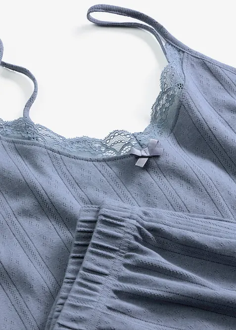 Kort pyjamas i pointellejersey, bonprix