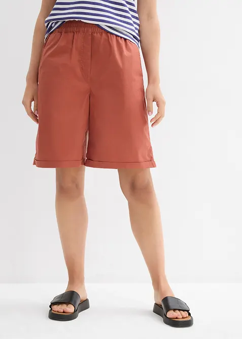 Bermudashorts i papertouch-materiale med bomull, bonprix