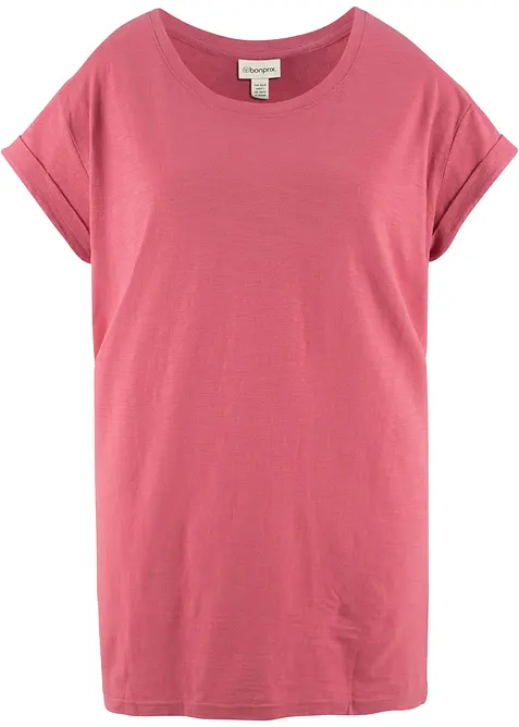 Boxy, lang topp med korte ermer, bonprix