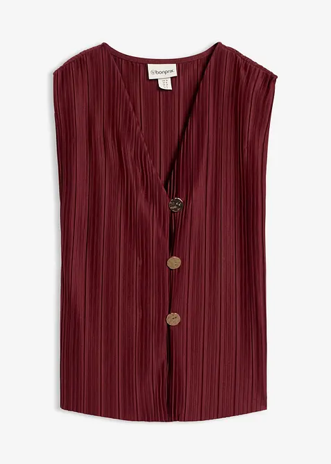 Topp i plissert materiale, bonprix