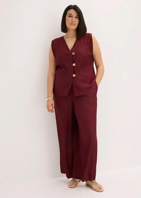Topp i plissert materiale, bonprix