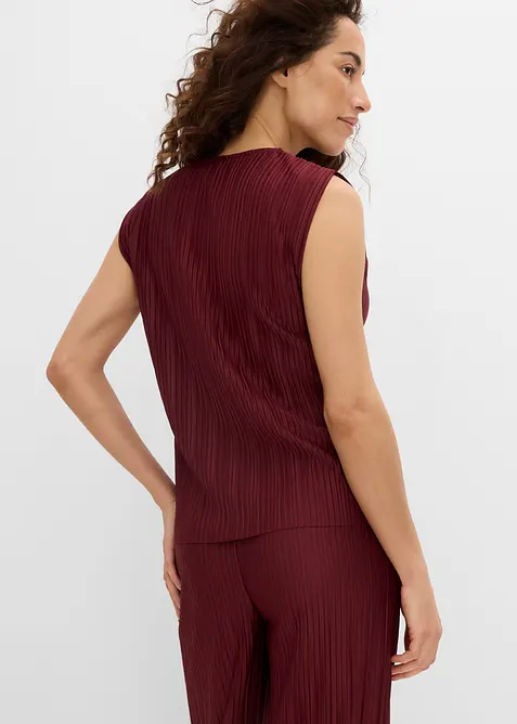 Topp i plissert materiale, bonprix