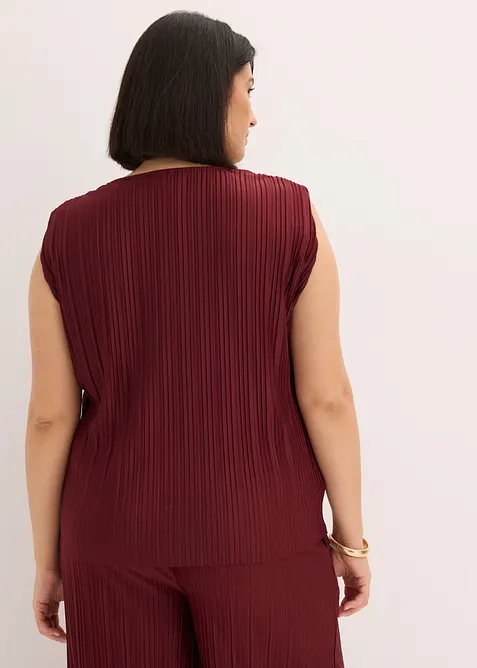 Topp i plissert materiale, bonprix