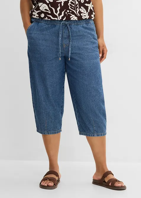 Barrel jeans Mid Waist, cropped, bonprix