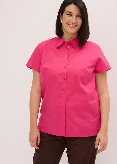 Kortermet bluse i poplin, bonprix