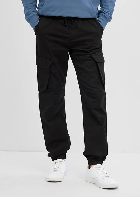 Regular Fit slip on-cargobukse, Straight, bonprix