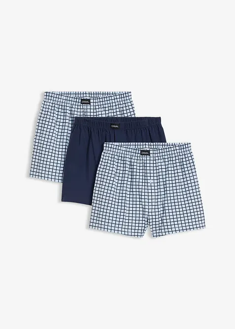 Ledig boxershorts i bomullsjersey (3-pack), bonprix