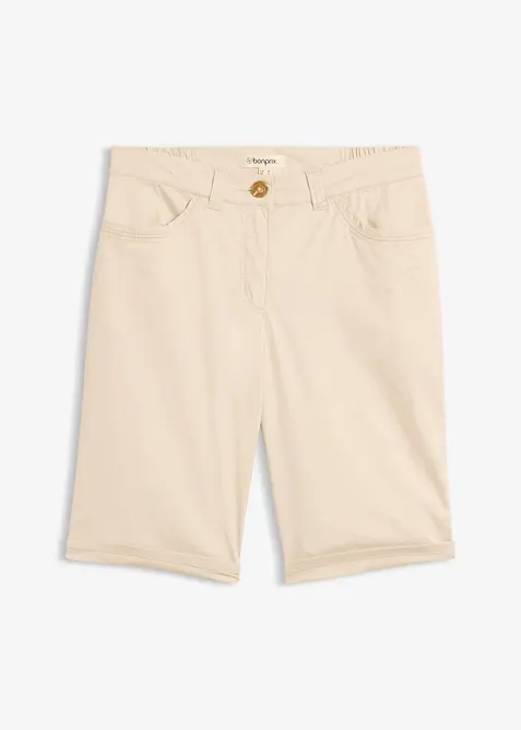 Papertouch-bermudashorts i bomull med komfortlinning, bonprix