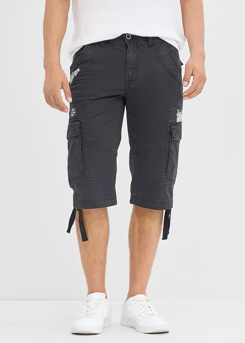 Lang bermudashorts med cargolommer, Regular fit, bonprix