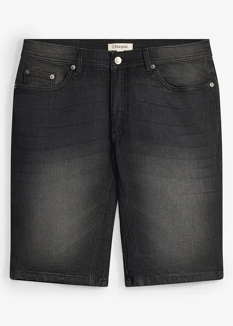 Bermudashorts i denim med stretch og forsterket skritt, Regular fit, bonprix