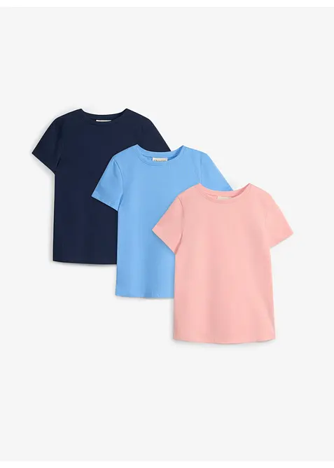 T-skjorte i 100% &oslash;kologisk bomull (3-pack), bonprix