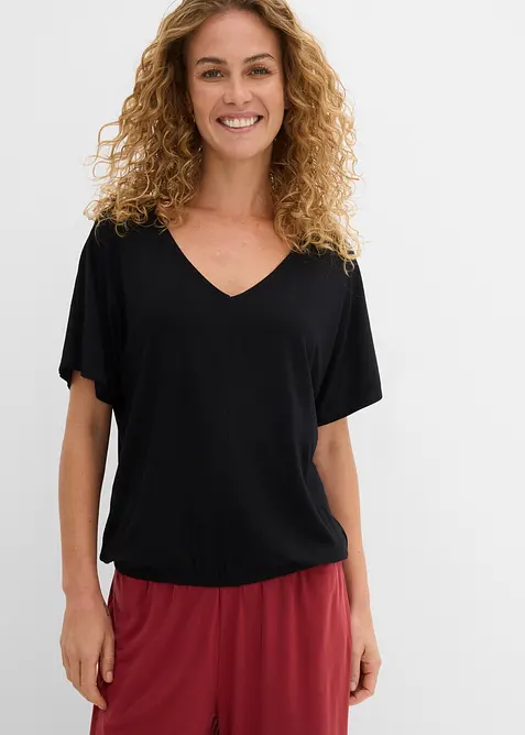 Oversized topp i myk viskosemiks, bonprix