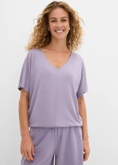 Oversized topp i myk viskosemiks, bonprix