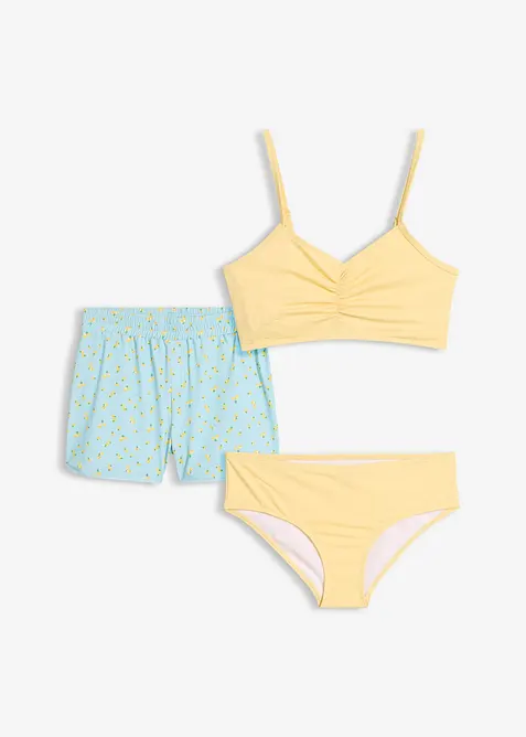 Bikini og badeshorts (3-delt sett), bonprix