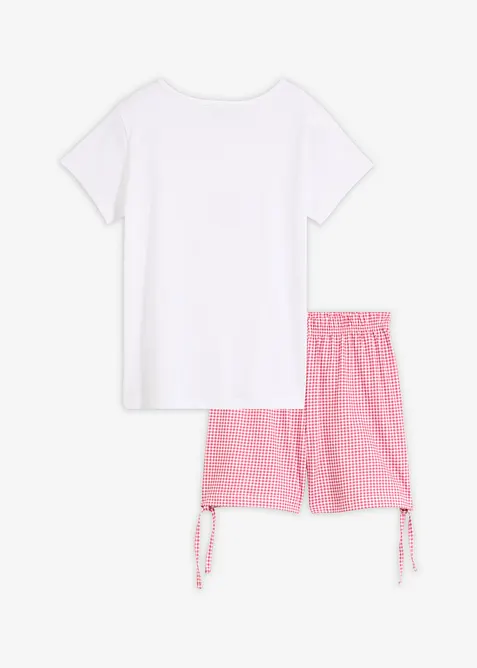 Kort pyjamas i 100% bomull, bonprix
