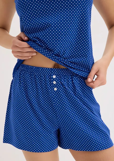 Kort pyjamas med delikat blonde, bonprix