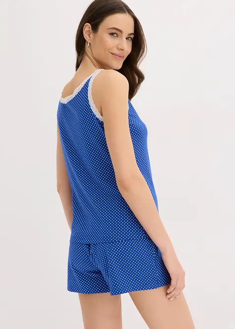 Kort pyjamas med delikat blonde, bonprix