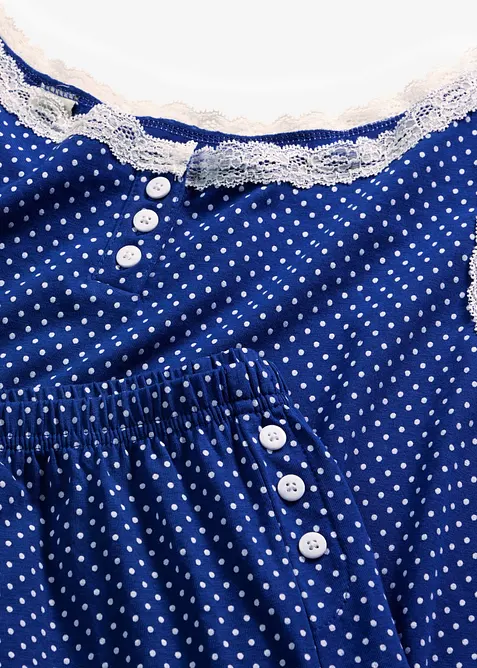 Kort pyjamas med delikat blonde, bonprix