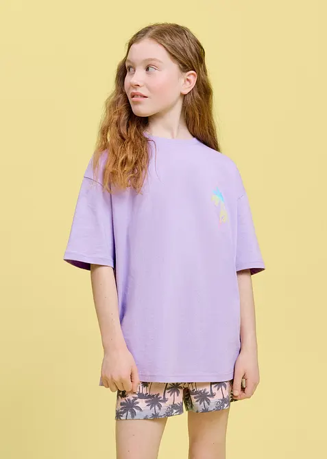 Oversized topp i 100% &oslash;kologisk bomull, bonprix