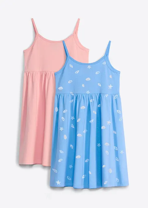 Jerseykjole i 100% &oslash;kologisk bomull (2-pack), bonprix