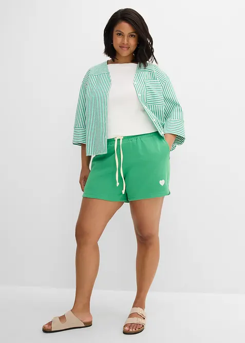 Sweatshorts i 100% &oslash;kologisk bomull, bonprix