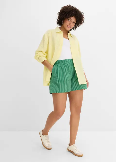 Pull on-shorts i 100% &oslash;kologisk bomull, bonprix