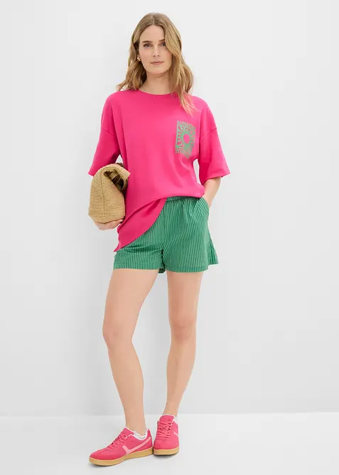 Oversized topp i 100% &oslash;kologisk bomull, bonprix