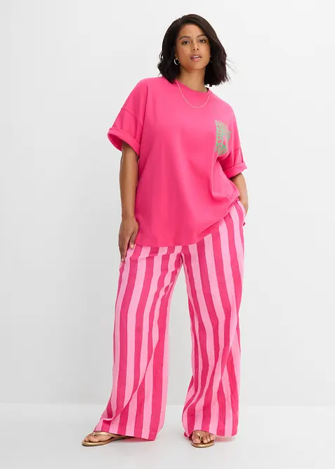 Oversized topp i 100% &oslash;kologisk bomull, bonprix