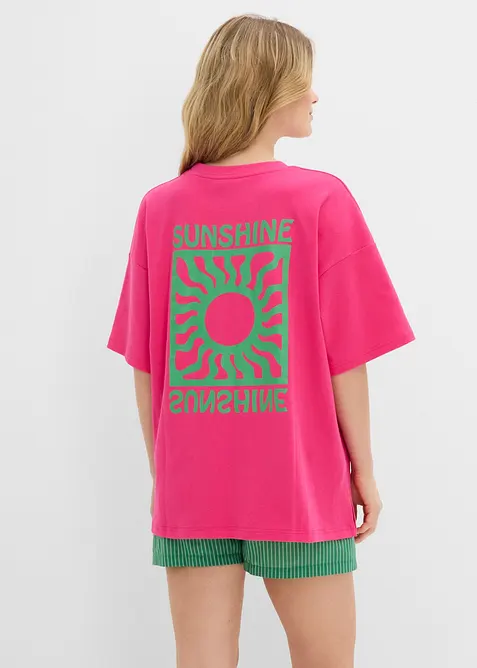 Oversized topp i 100% &oslash;kologisk bomull, bonprix