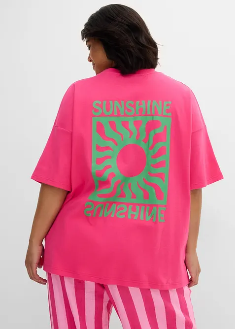 Oversized topp i 100% &oslash;kologisk bomull, bonprix