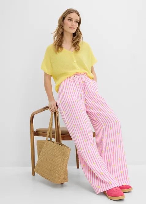 Pull on-bukse i luftig musselin, bonprix