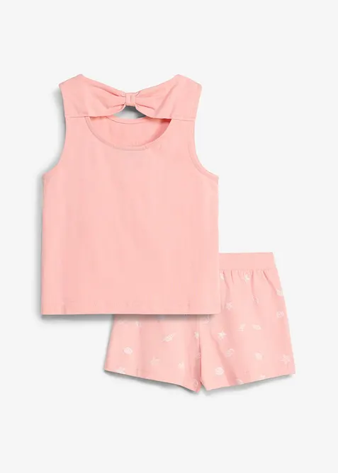 Topp og shorts i 100% &oslash;kologisk bomull (2 deler), bonprix