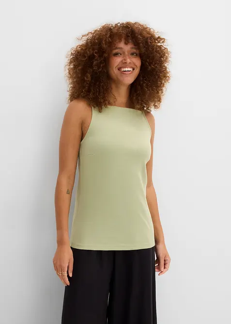 Singlet av finribbet, &oslash;kologisk bomull, bonprix